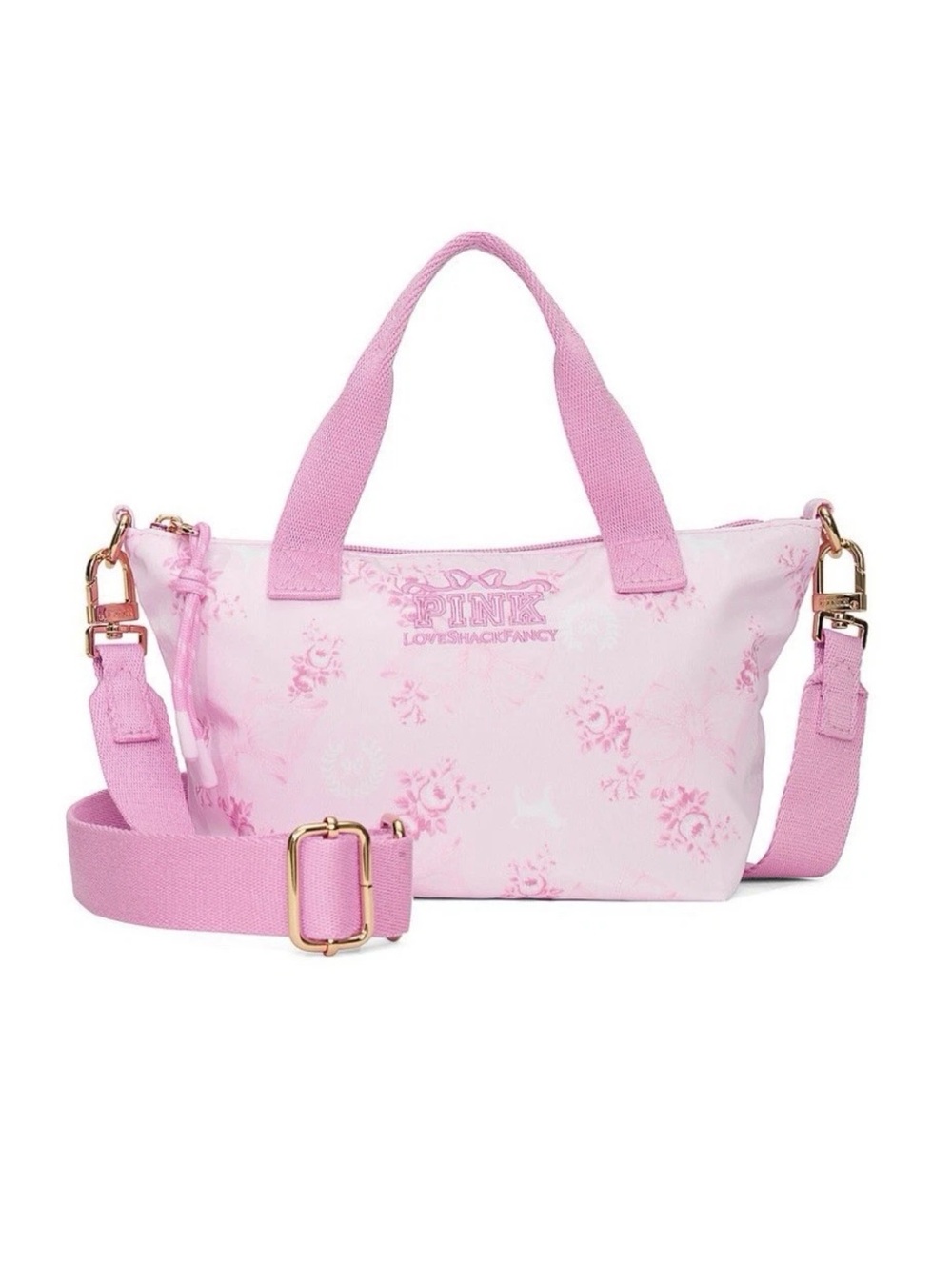 New! PINK x LoveShackFancy Mini Tote Bag BEAUX ICONS 34802